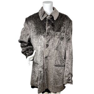 Mob Wife M2 Morovati Italy Faux Astrakhan Plush Coat Women’s IT 44 (US 8–10) MED
